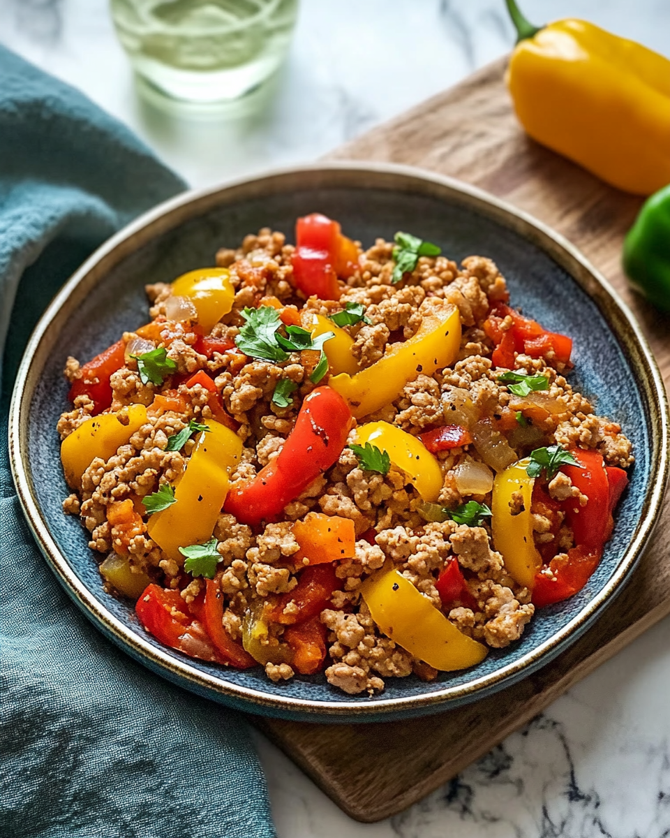 Mom’s Ground Turkey and Peppers
