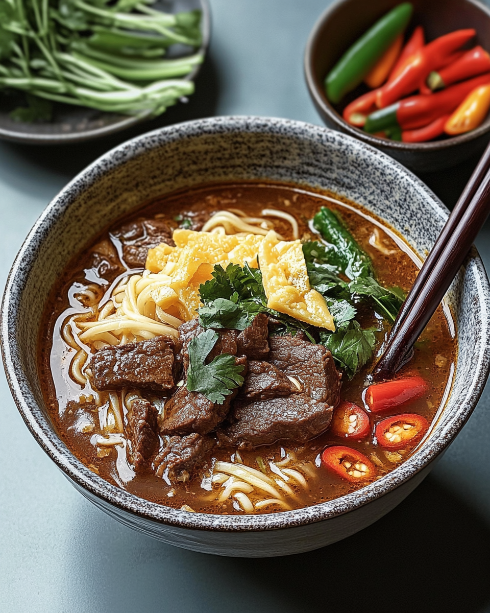 Satay Beef Noodle Soup