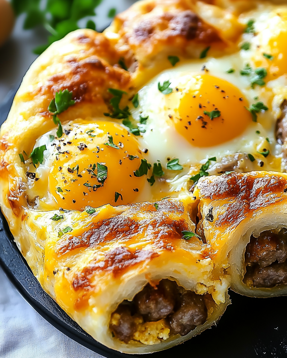 Sausage Egg and Cheese Breakfast Roll-Ups