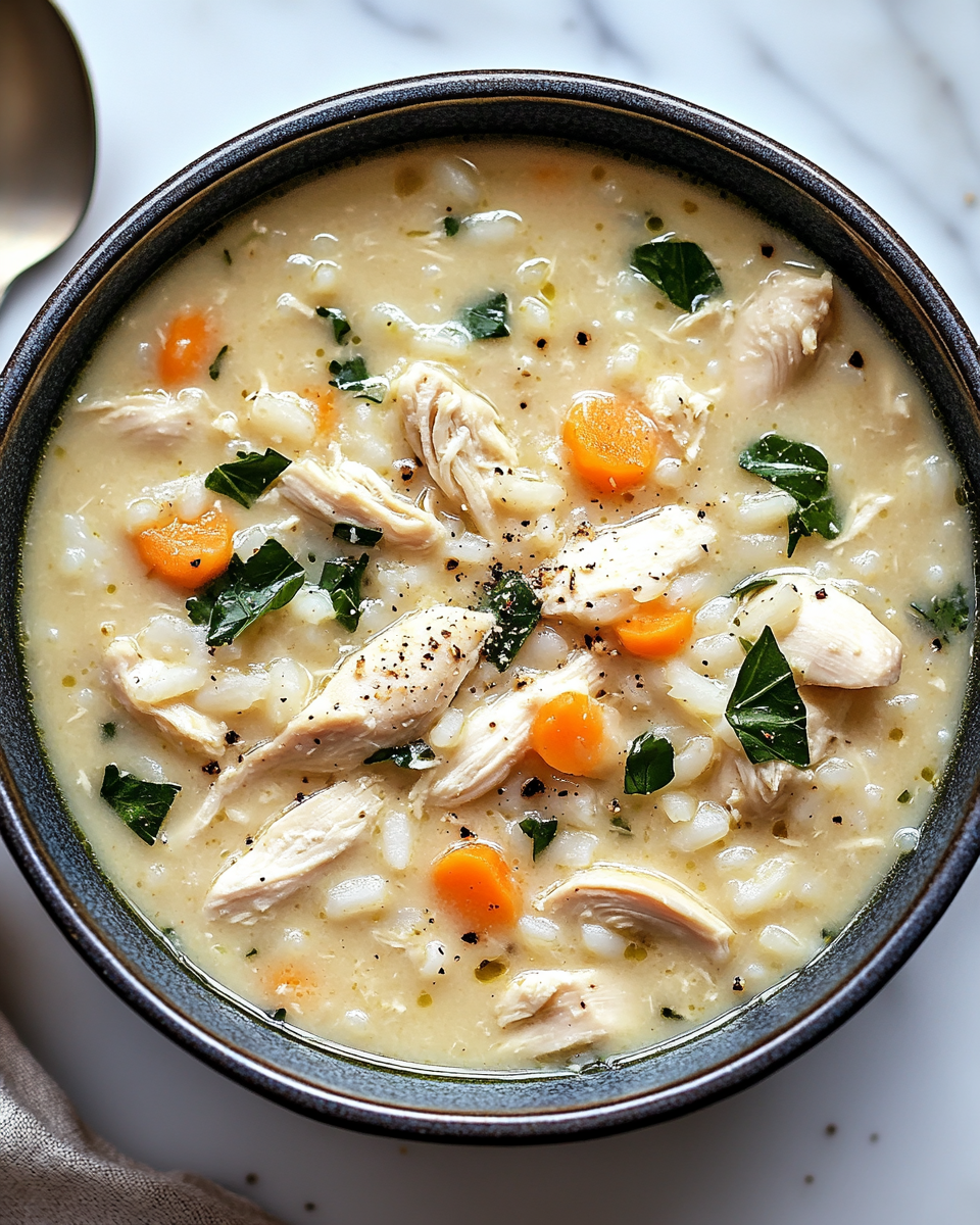 Crockpot Creamy Chicken and Rice Soup