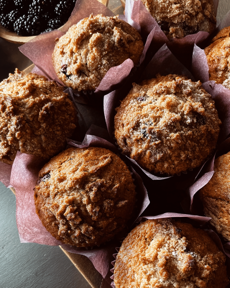 Banana and Blackberry Muffins