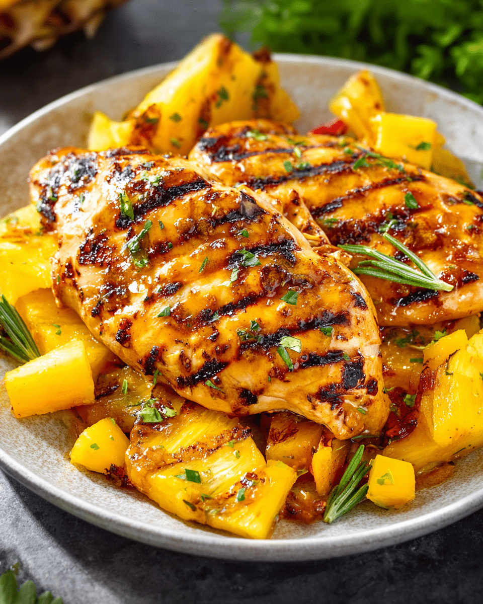Grilled Mango Pineapple Chicken