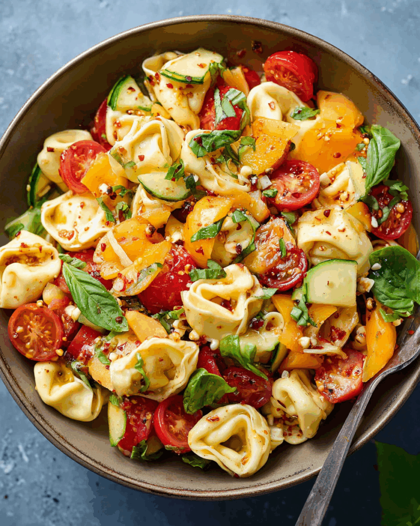 Hot Honey Tortellini Pasta Salad