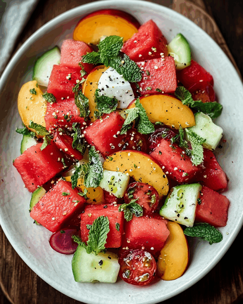 Peach Watermelon Salad