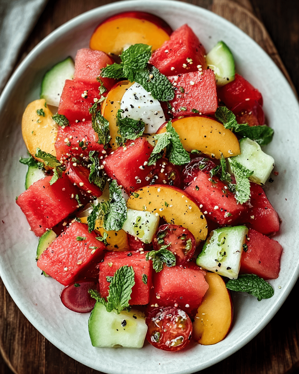 Peach Watermelon Salad