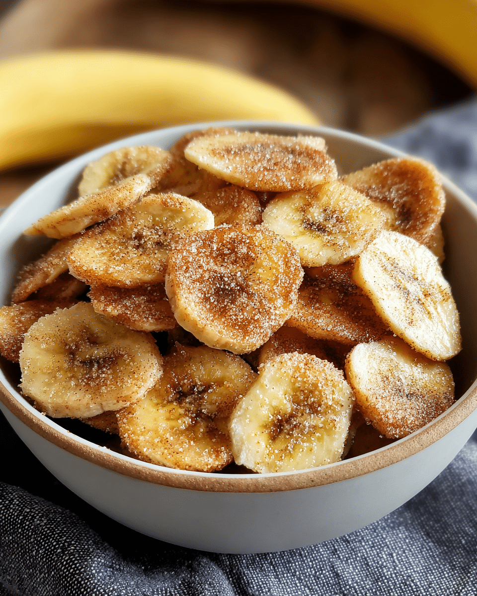 Cinnamon Sugar Air Fryer Banana Chips