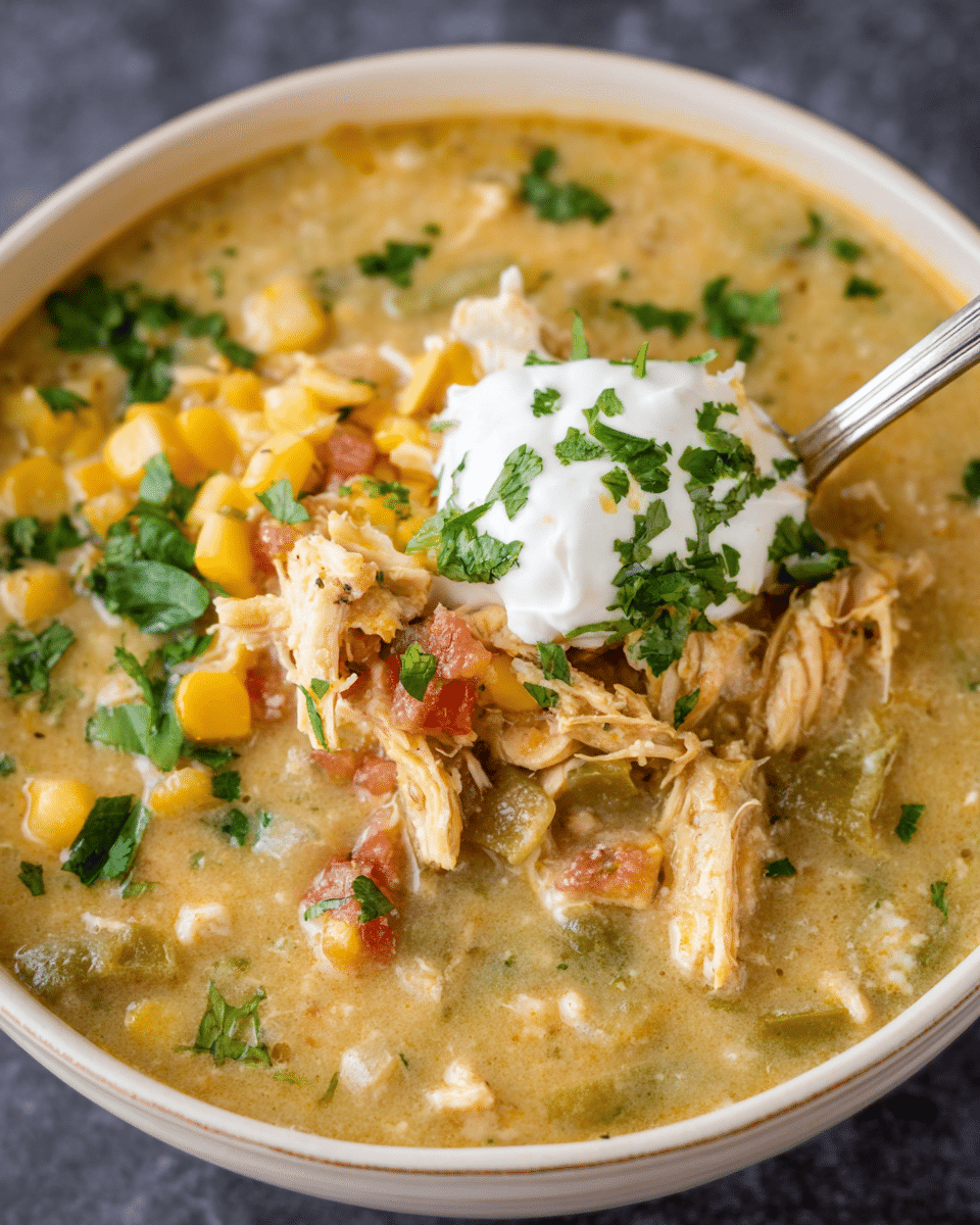 Green Chile Chicken Enchilada Soup