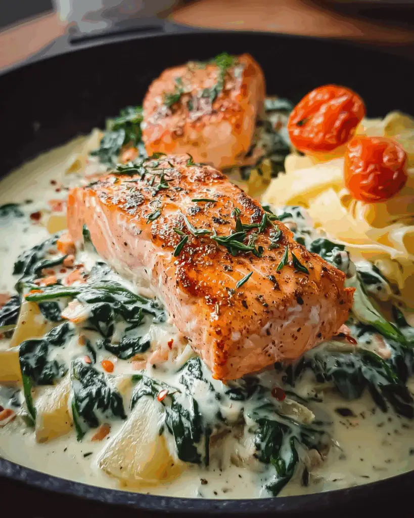 Creamy Salmon Florentine