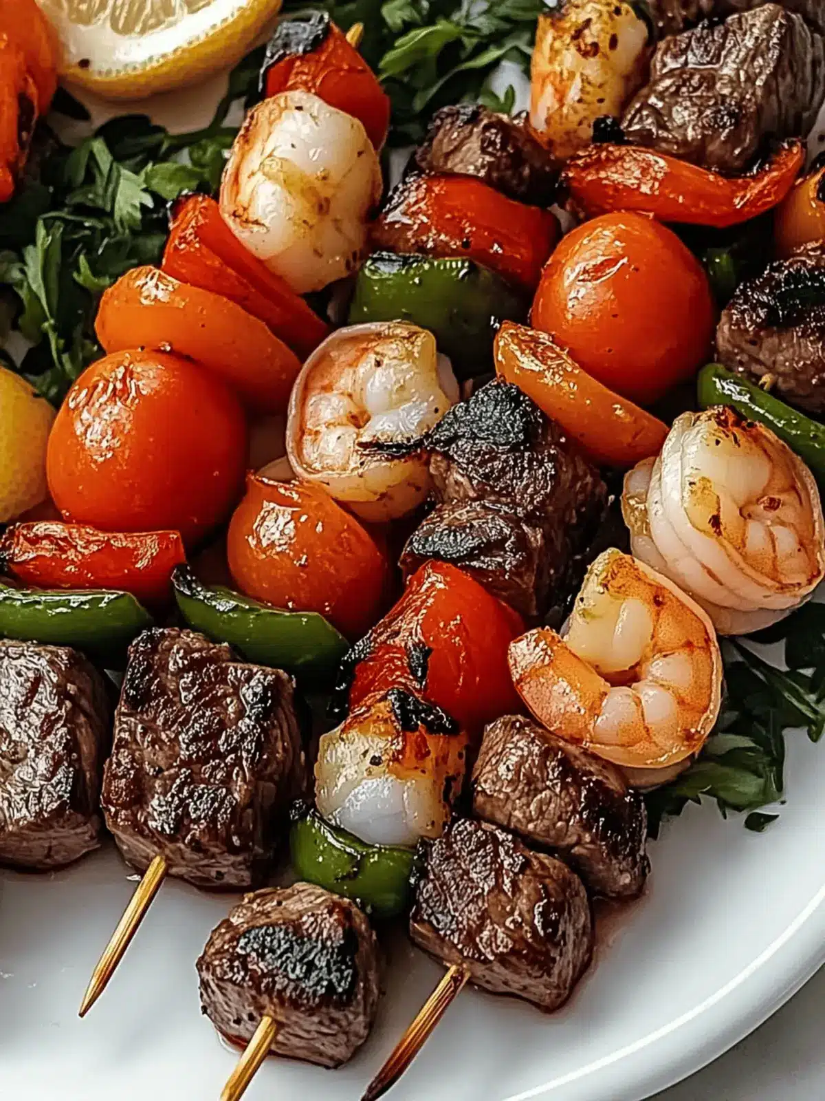 Grilled Steak & Shrimp Kabobs