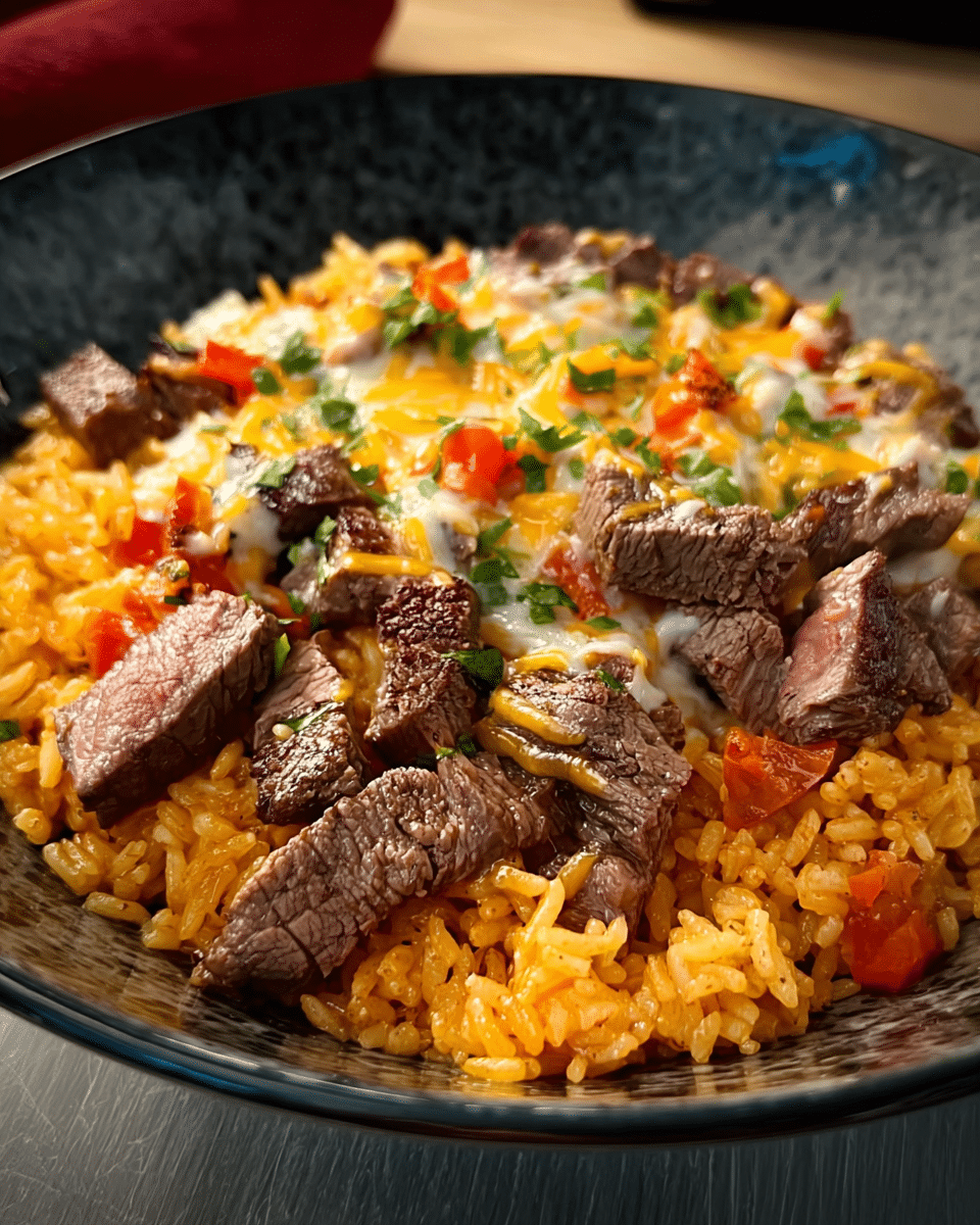 Steak Queso Rice