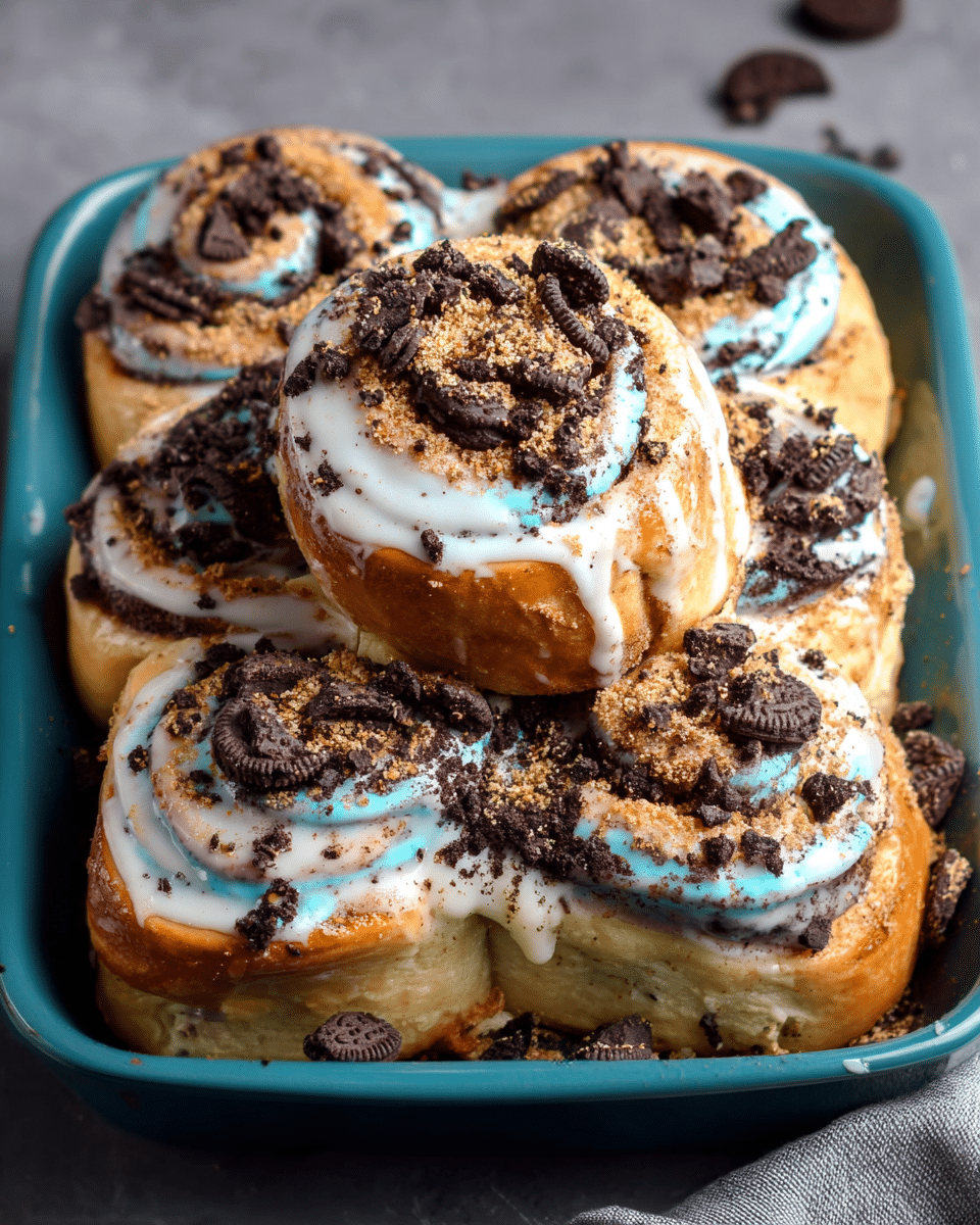 Cookie Monster Cinnamon Rolls