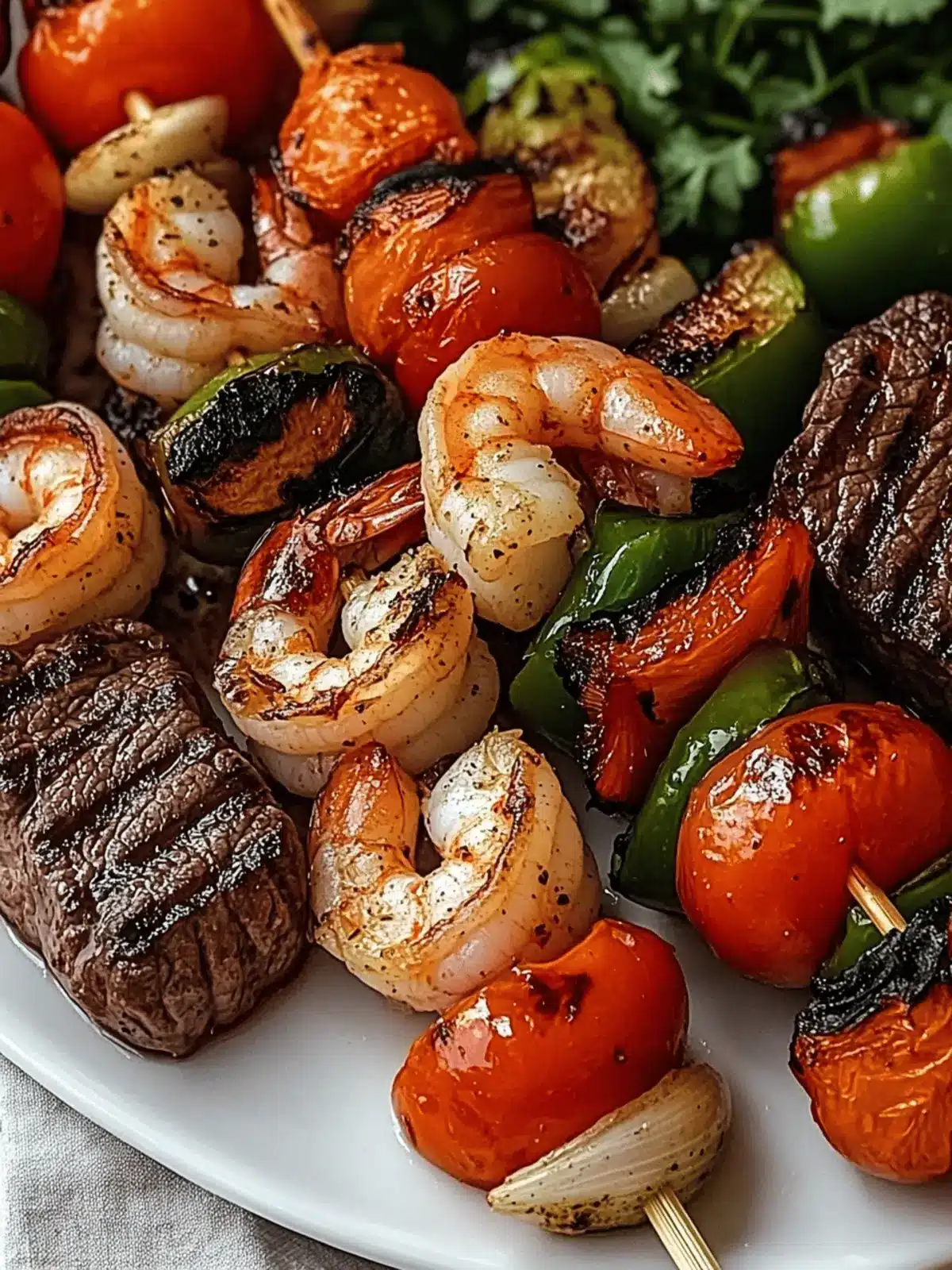 Grilled Steak & Shrimp Kabobs