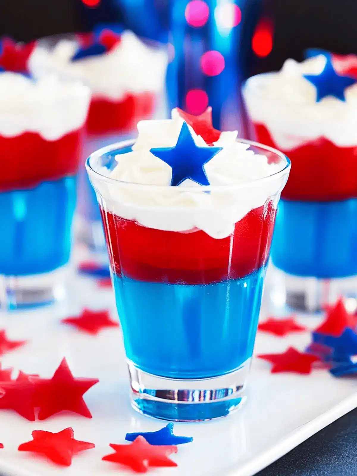 Delicious Red White and Blue Jello Shots for Your Summer Bash
