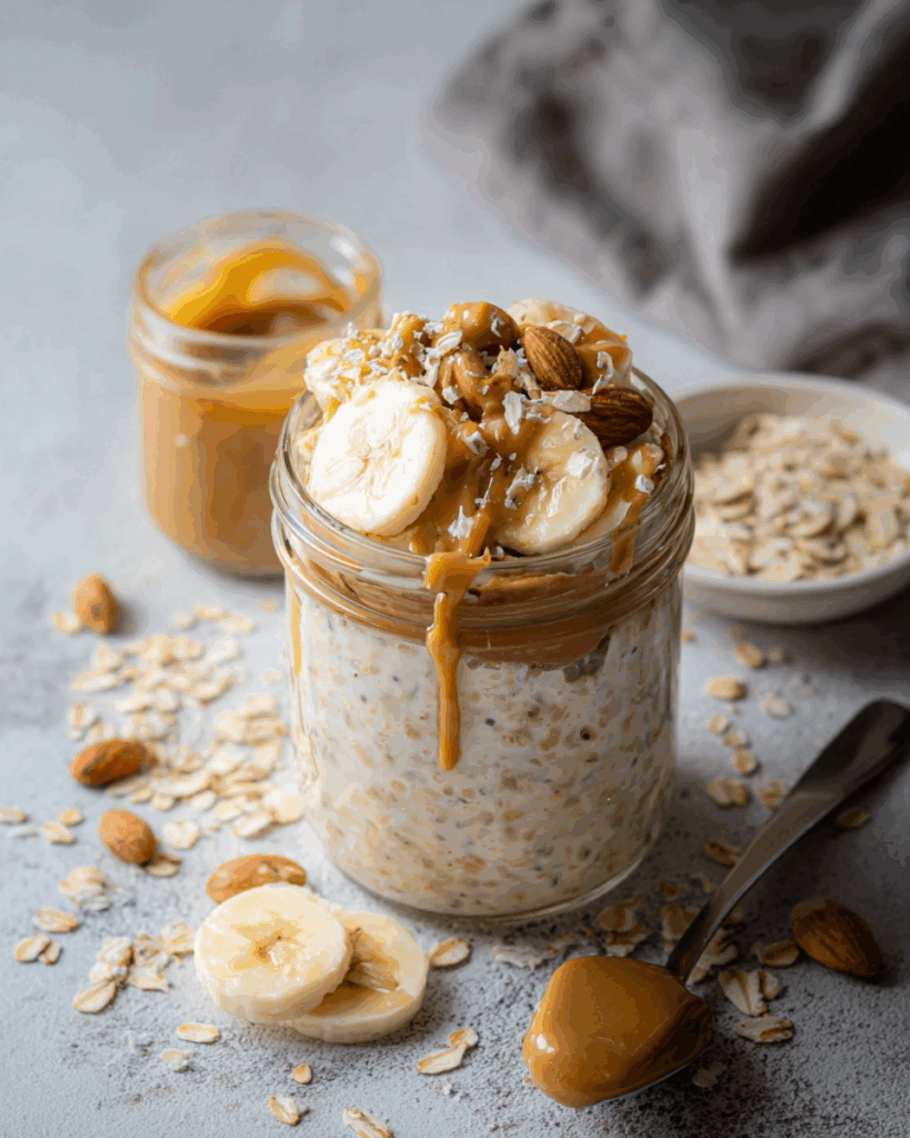 Peanut Butter Banana Overnight Oats