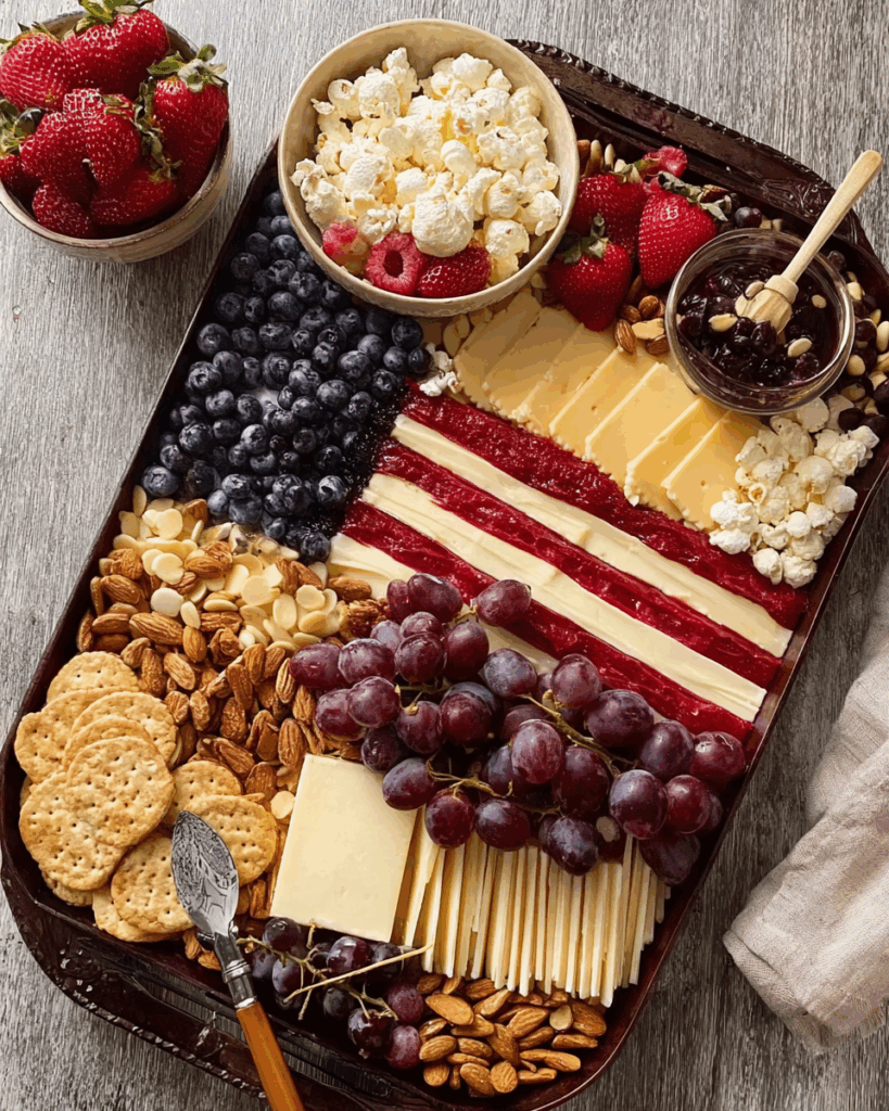 American Flag Cheese Tray