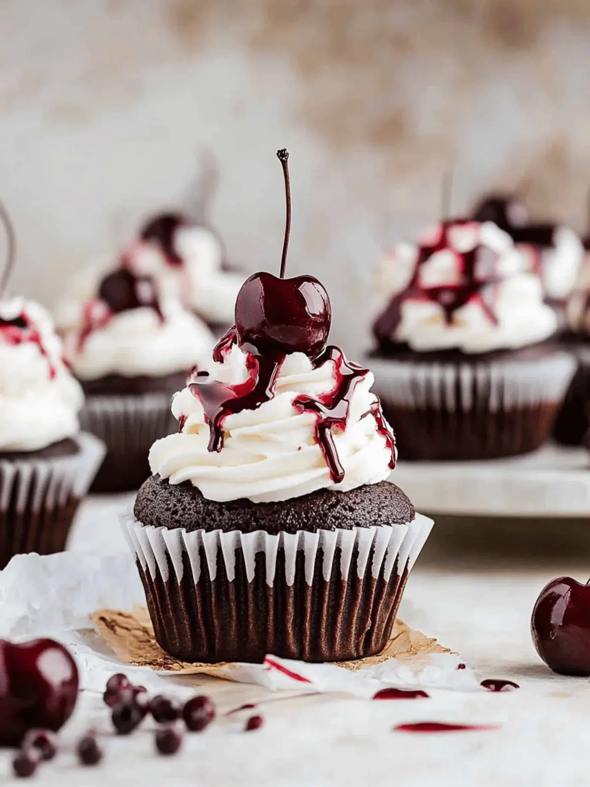 Decadent Black Forest Cupcakes with Cherry Magic