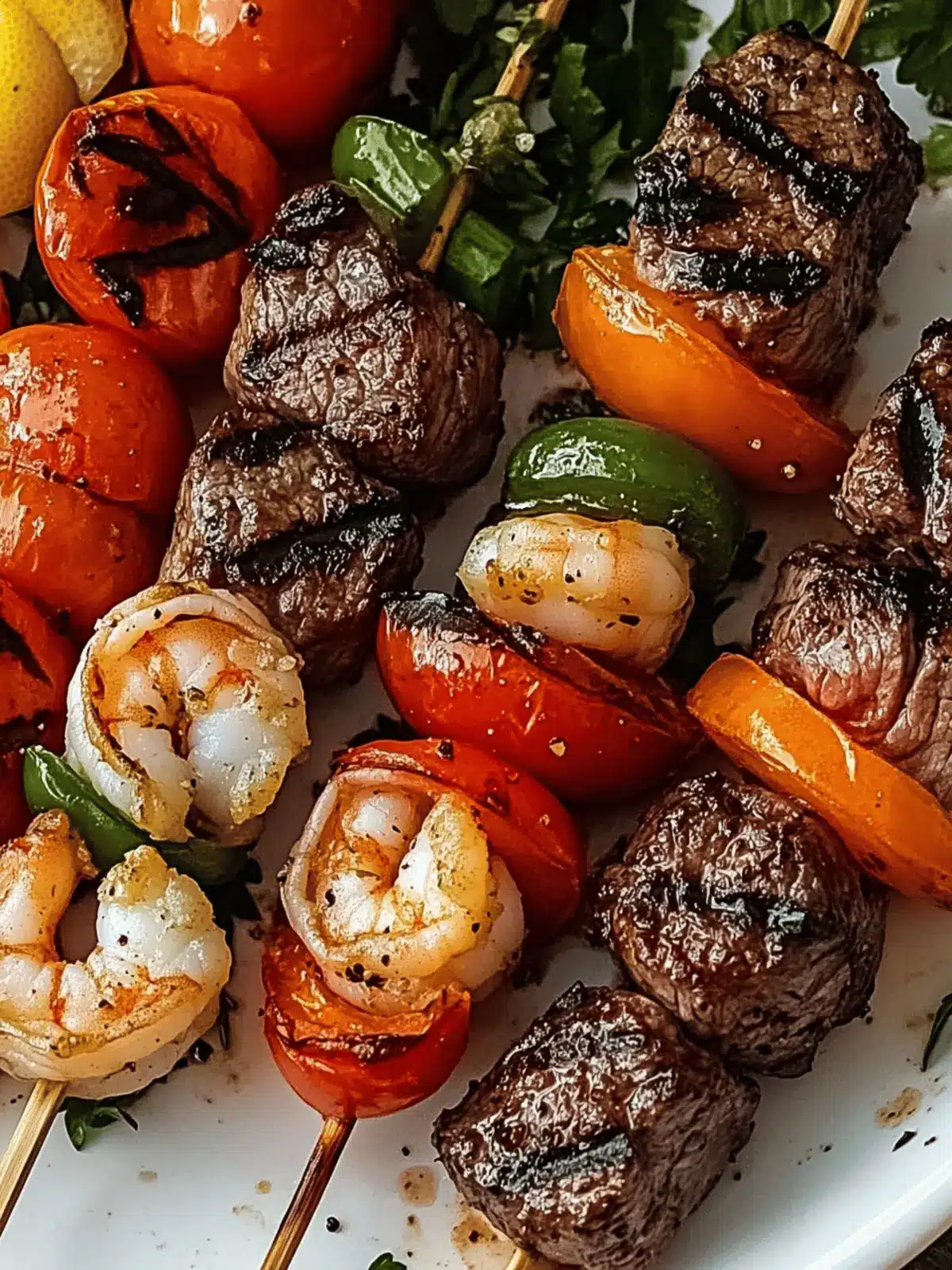 Grilled Steak & Shrimp Kabobs