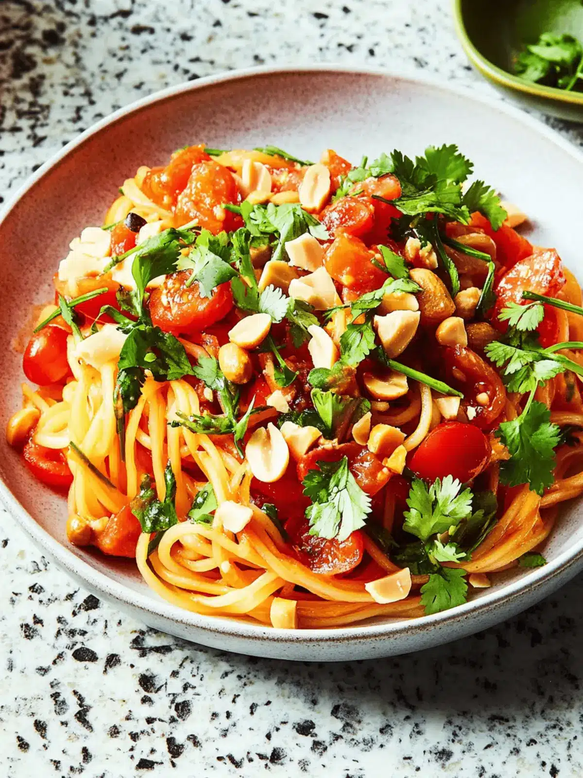 Cold Noodles With Tomatoes and Peanut Sauce