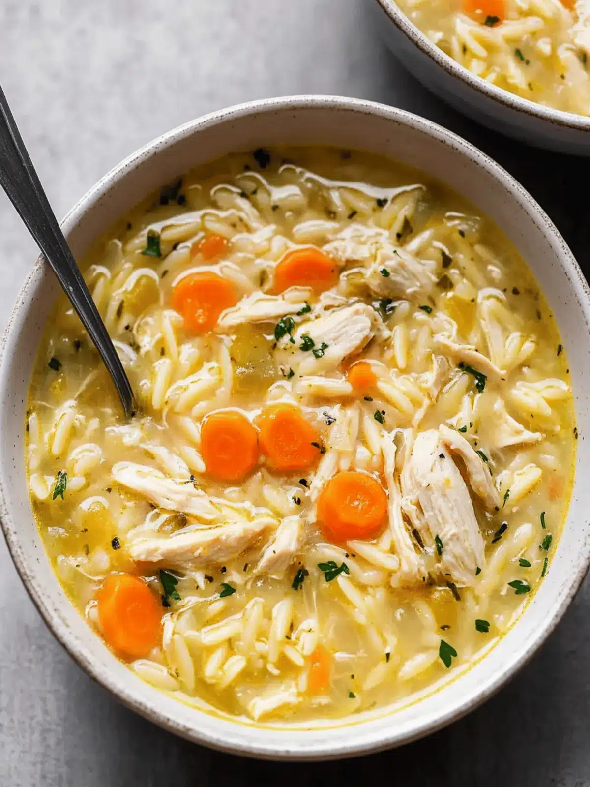 Cozy Up with My Lemon Chicken Orzo Soup for Easy Comfort