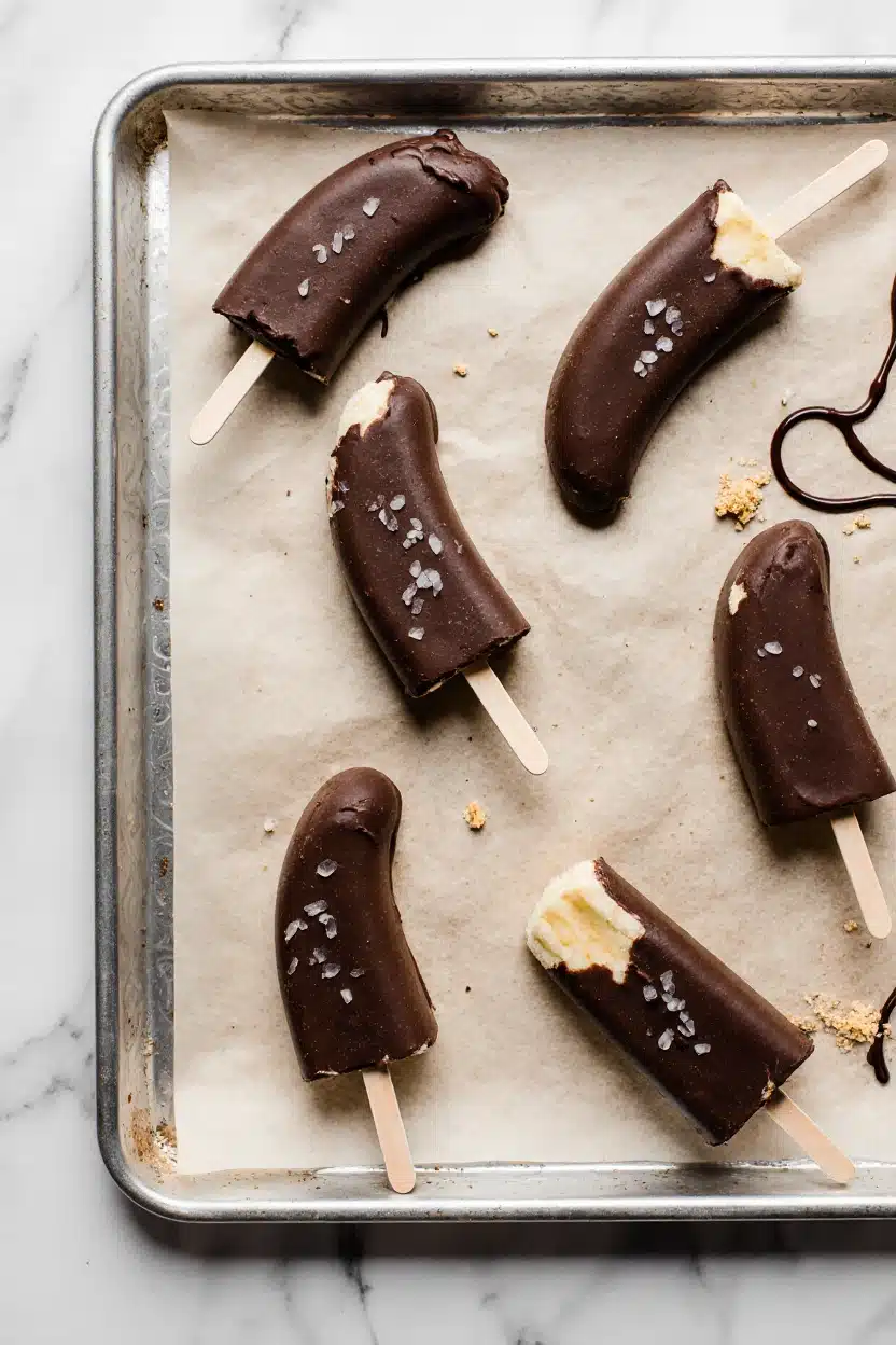Chocolate Covered Banana Pops