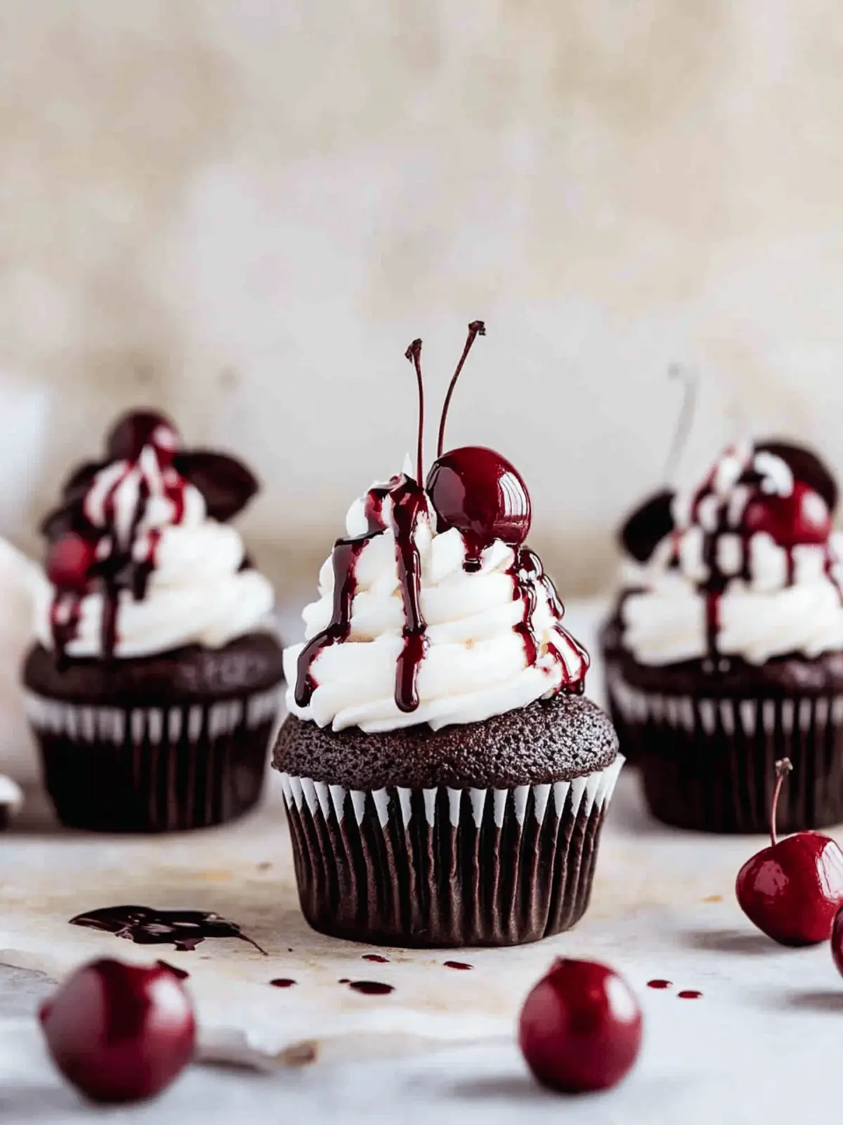 Decadent Black Forest Cupcakes with Cherry Magic