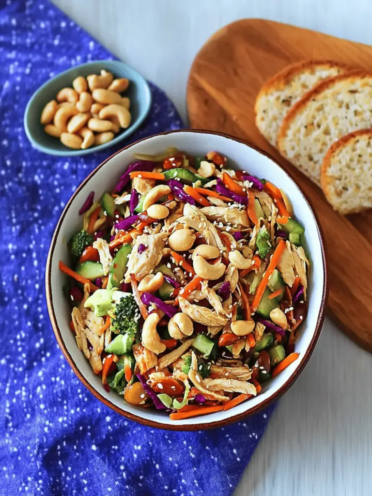 Chicken Cashew Crunch Salad with Sesame Dressing