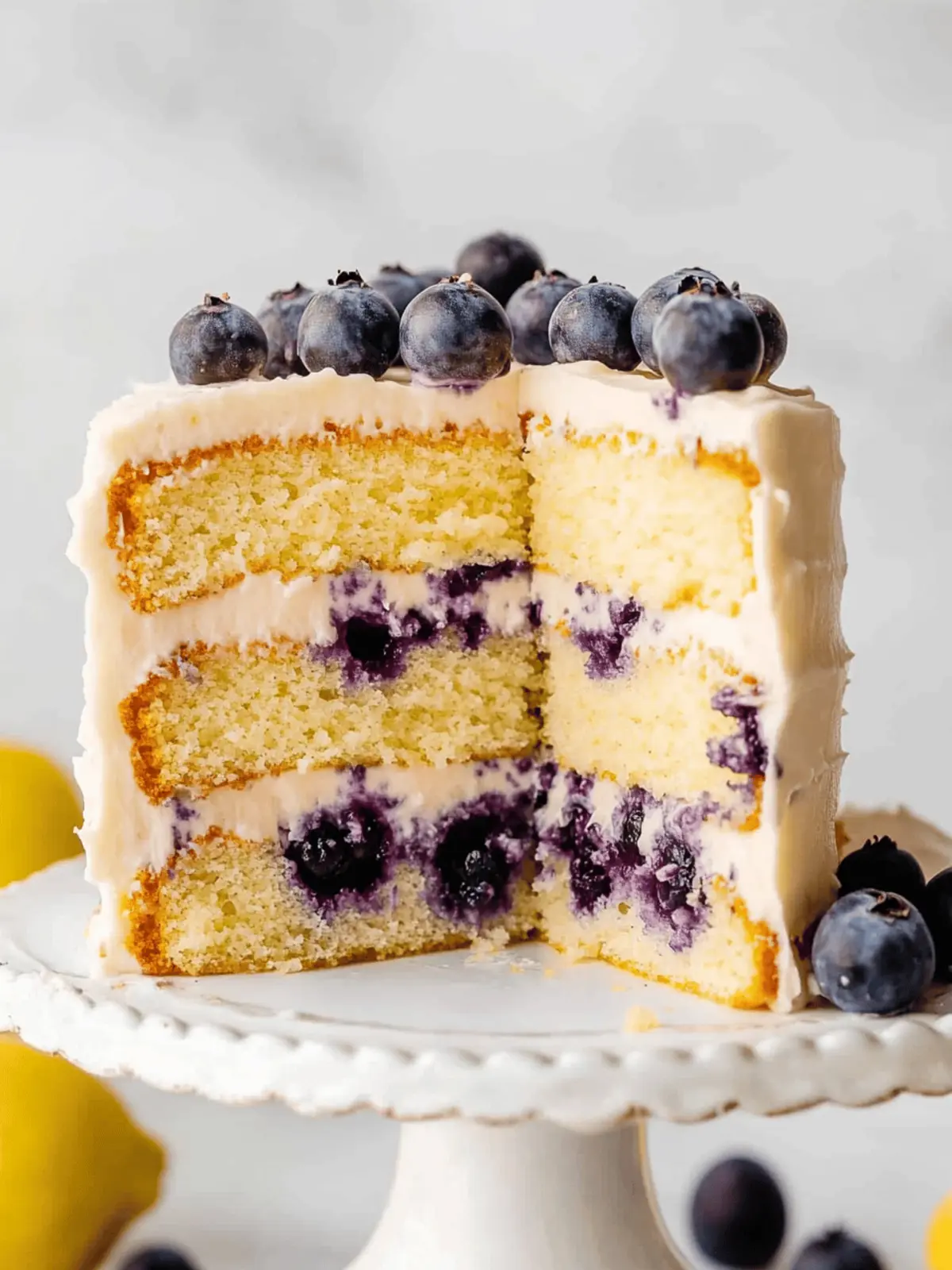 Lemon Blueberry Layer Cake to Brighten Your Spring Desserts