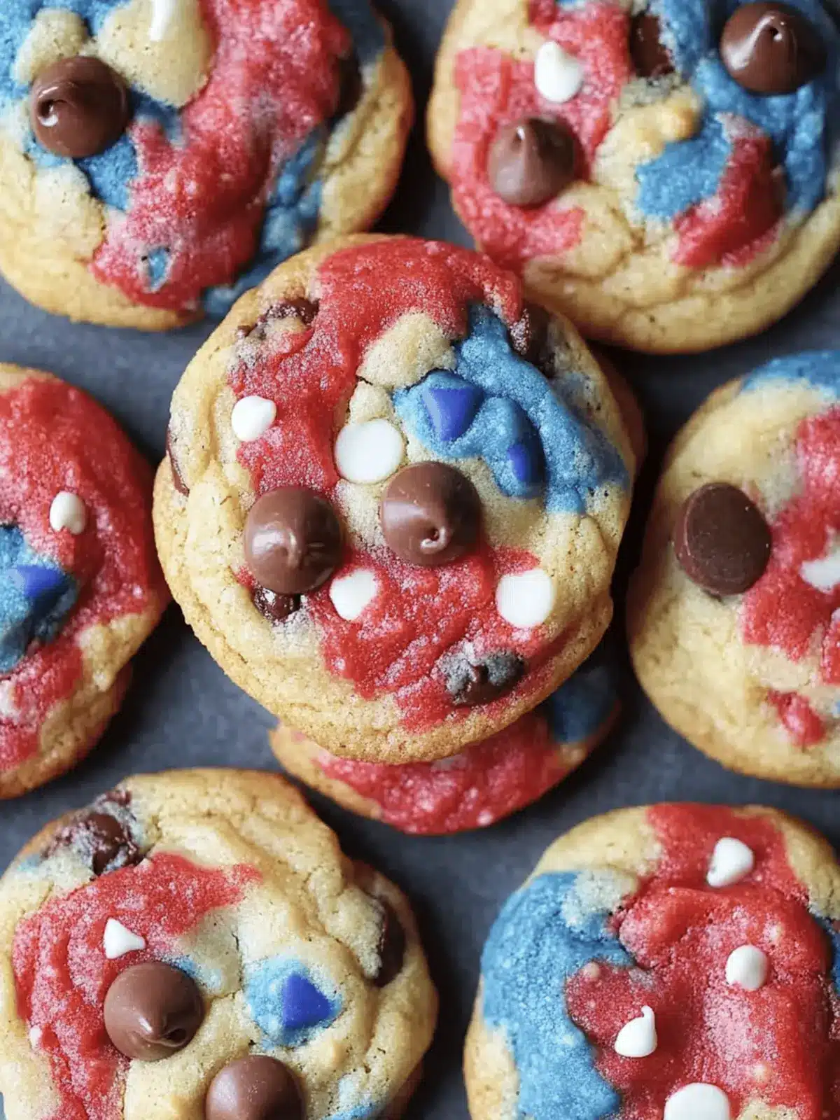 Patriotic Chocolate Chip Cookies