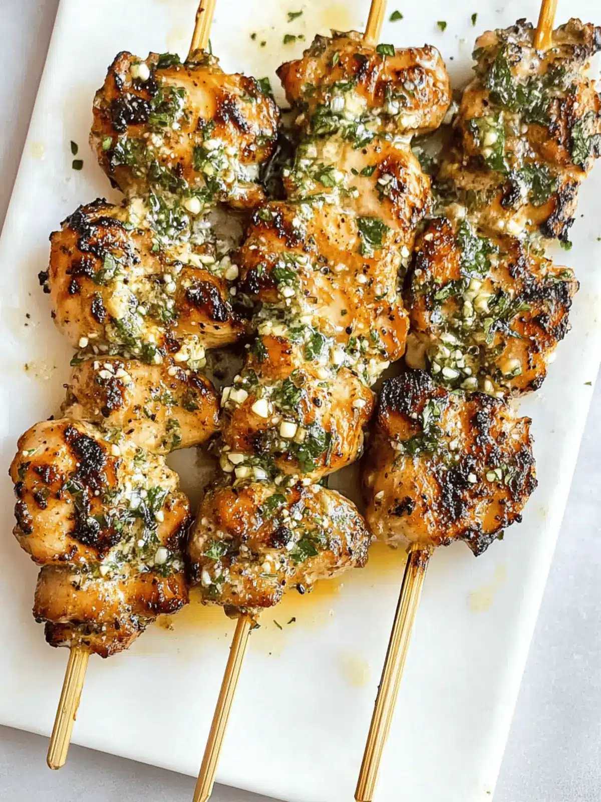 Ranch Garlic Parmesan Chicken Skewers