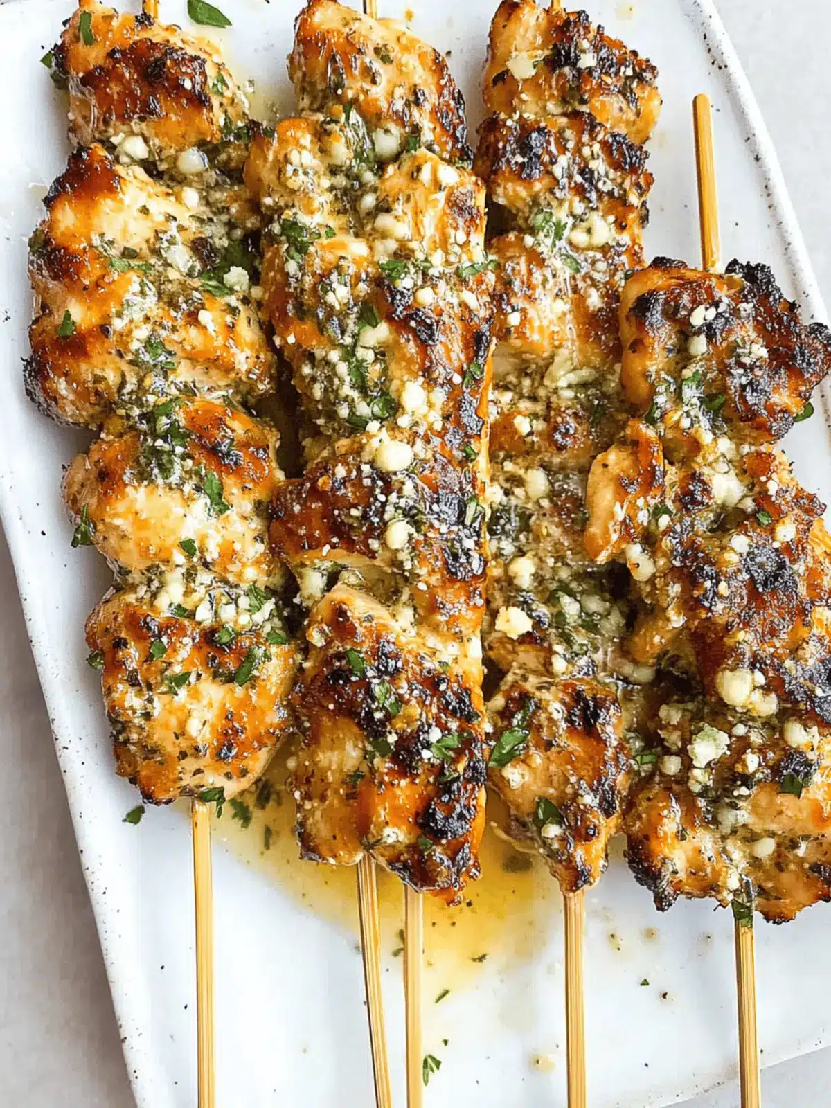Ranch Garlic Parmesan Chicken Skewers