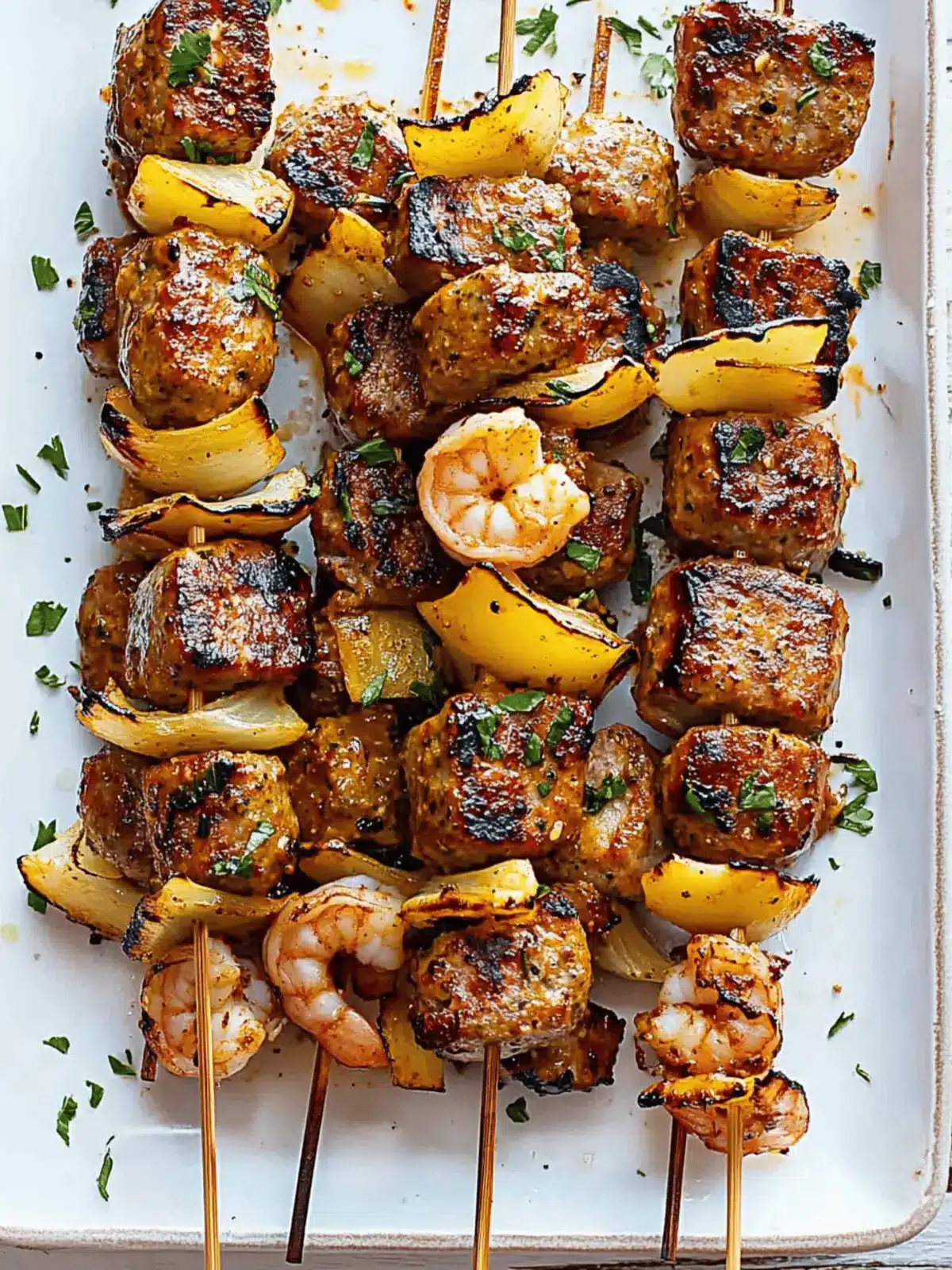 Cajun Shrimp Sausage Kebabs