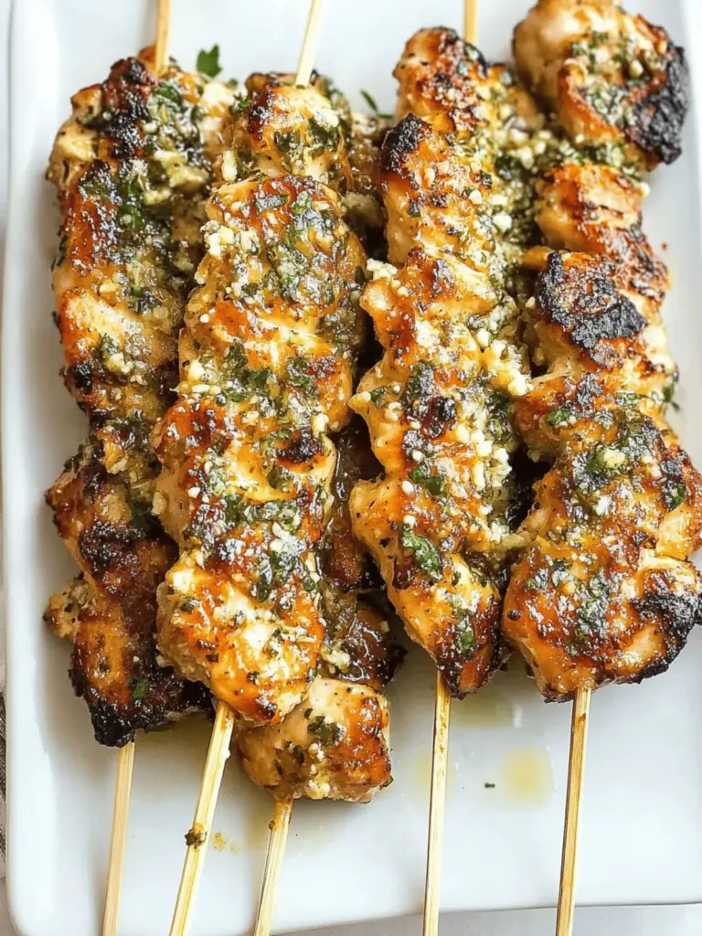 Ranch Garlic Parmesan Chicken Skewers