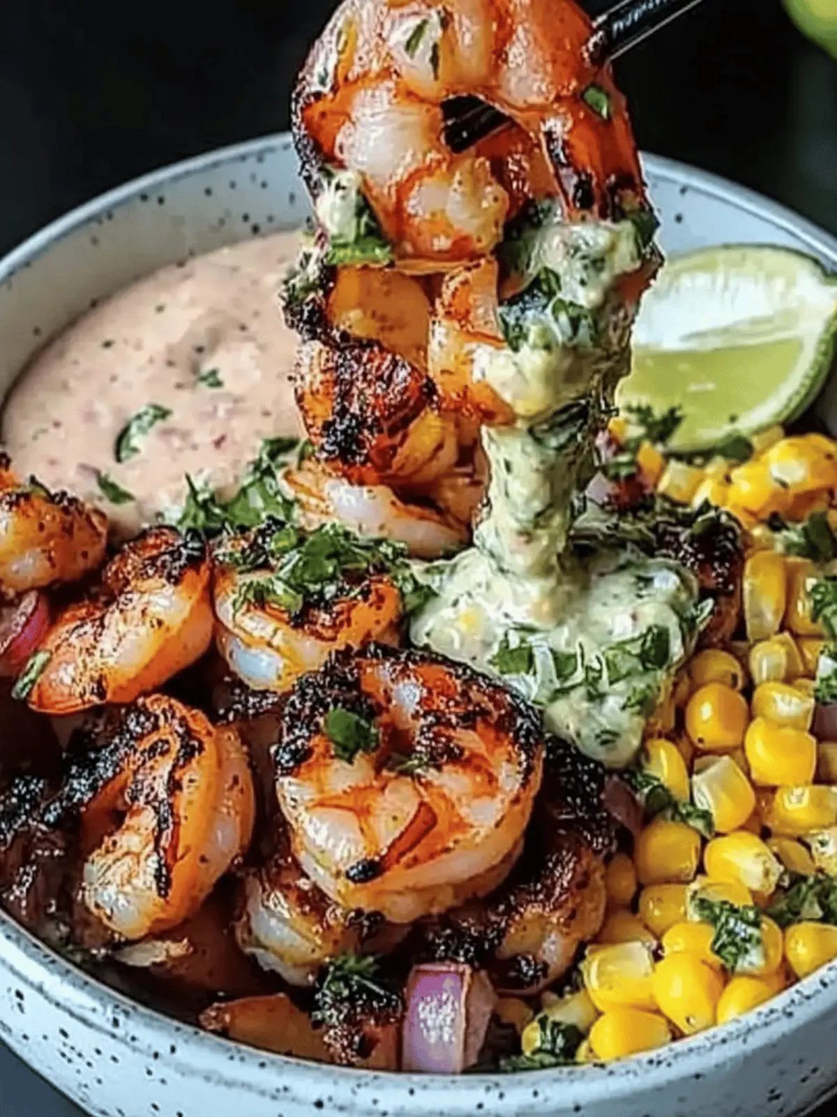 Grilled Shrimp Bowl With Corn Salsa