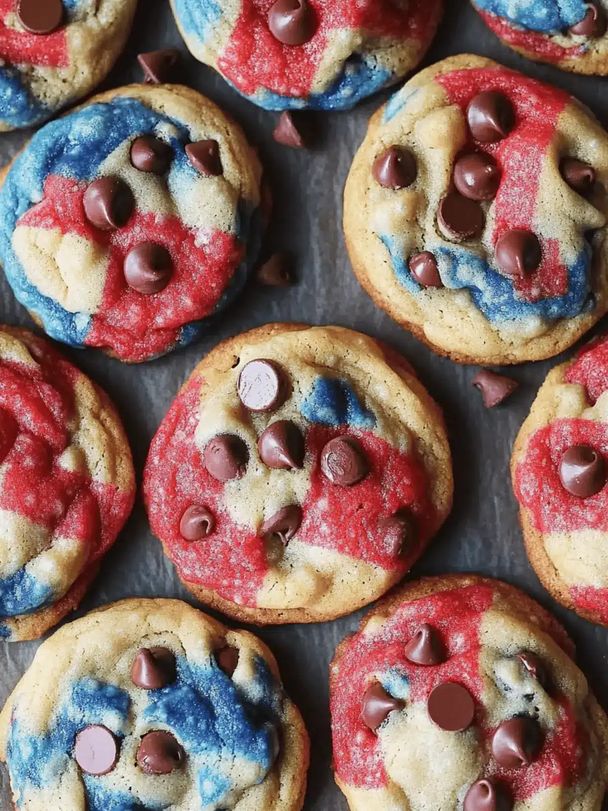 Festive Patriotic Chocolate Chip Cookies for Your Celebration