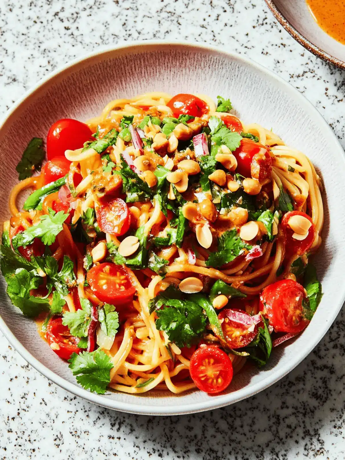 Cold Noodles With Tomatoes and Peanut Sauce