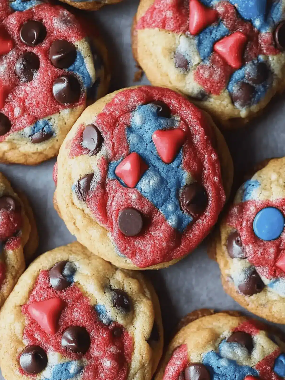 Festive Patriotic Chocolate Chip Cookies for Your Celebration