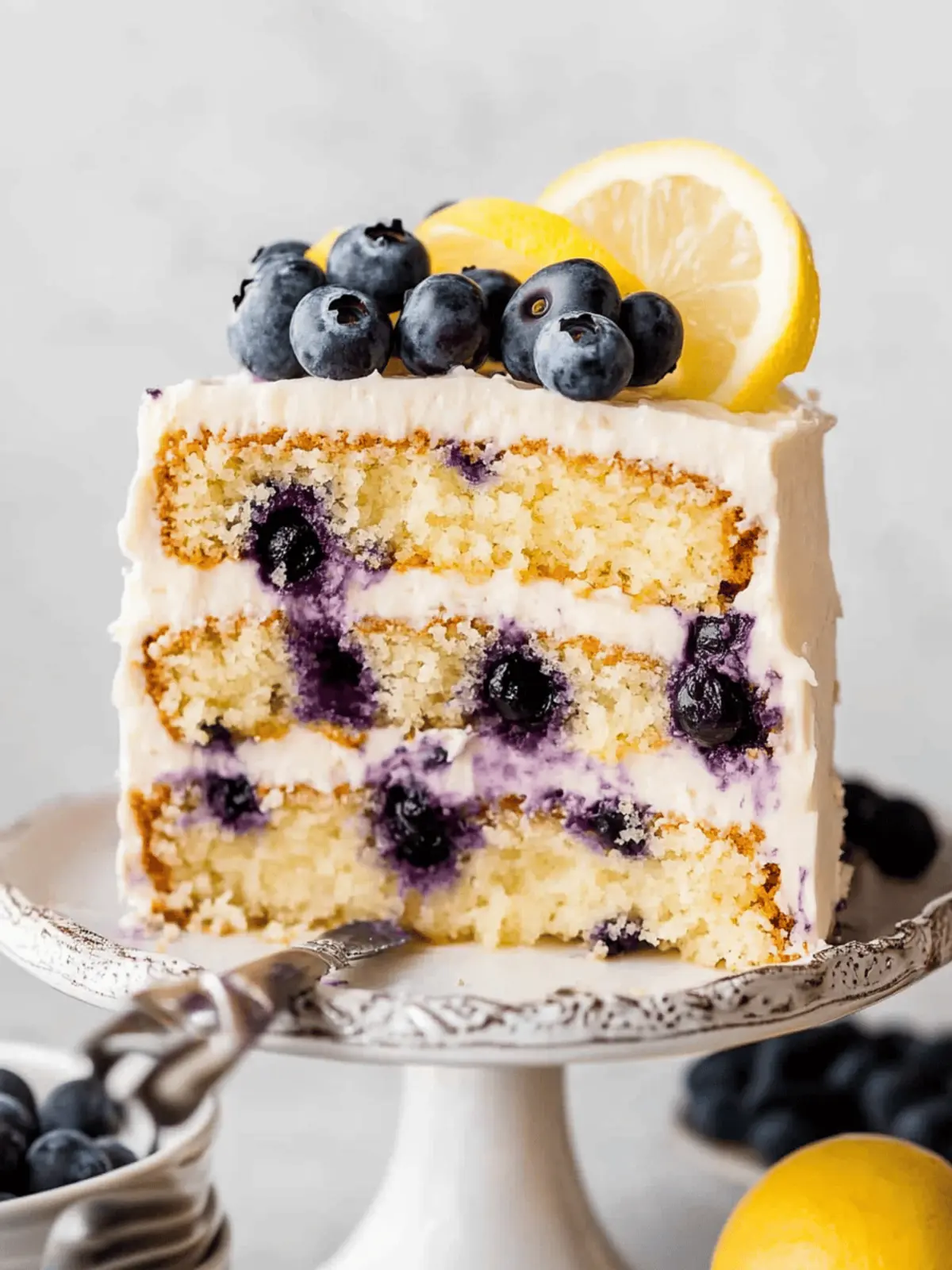 Lemon Blueberry Layer Cake to Brighten Your Spring Desserts