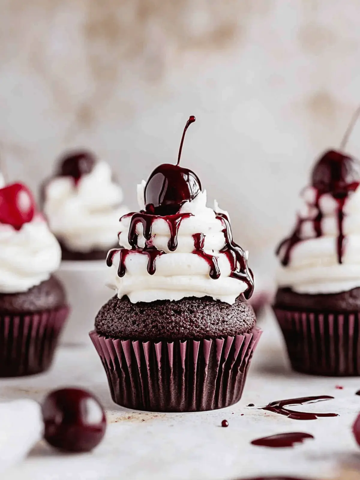 Decadent Black Forest Cupcakes with Cherry Magic