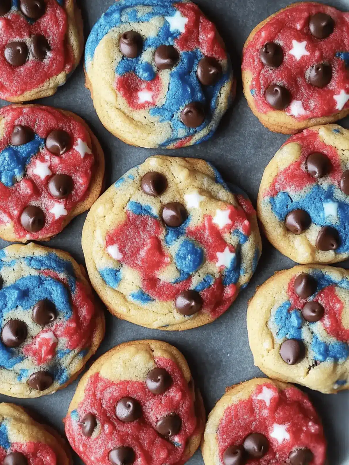 Festive Patriotic Chocolate Chip Cookies for Your Celebration