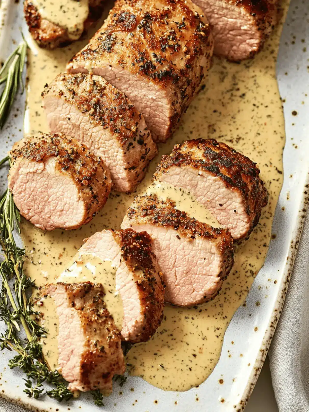 Ever Pork Tenderloin with Dijon Cream Sauce