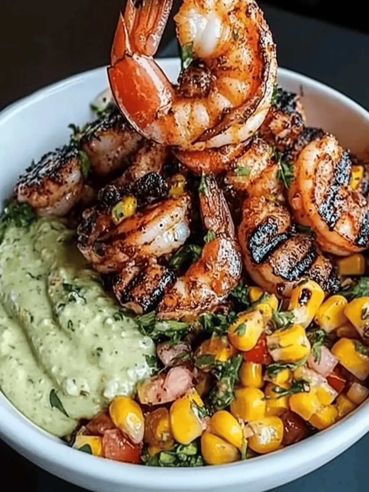 Grilled Shrimp Bowl With Corn Salsa