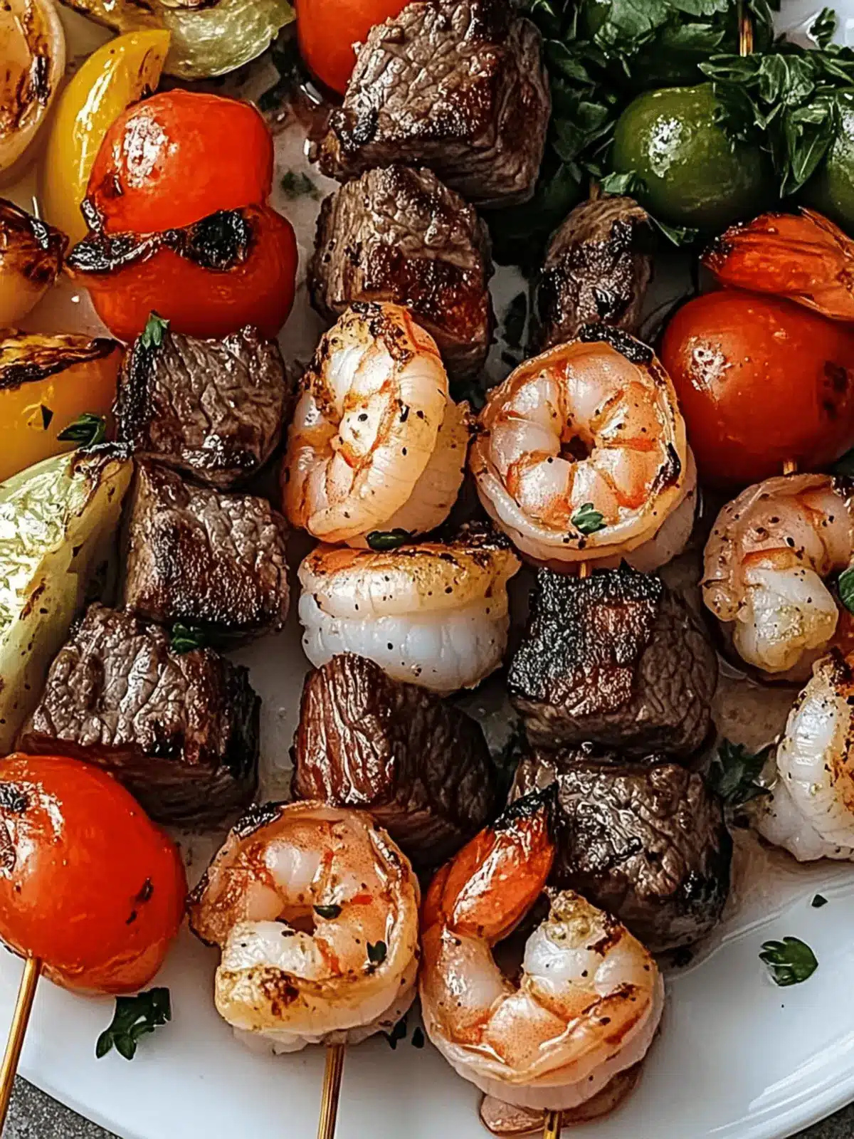 Grilled Steak & Shrimp Kabobs