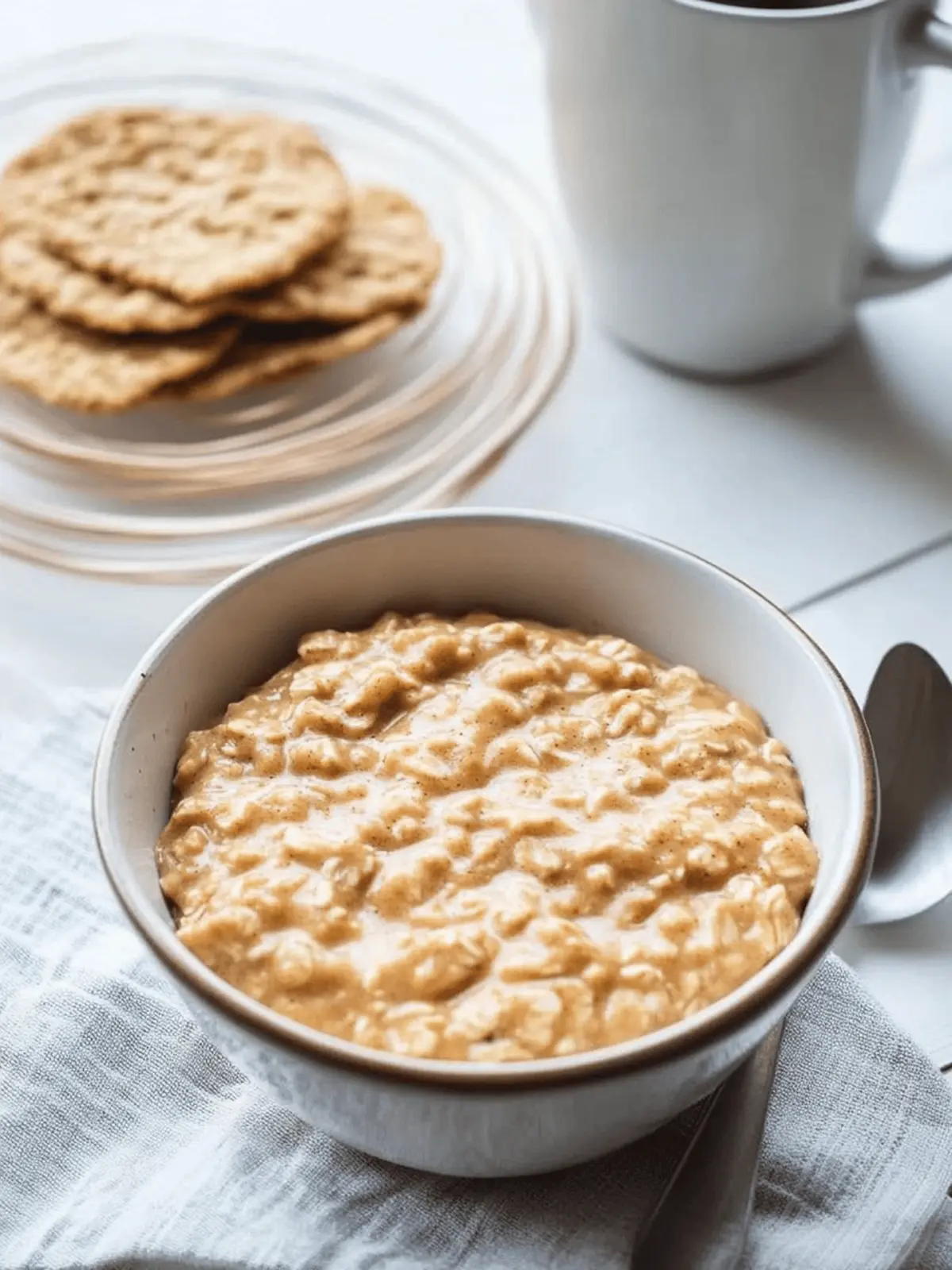 Delicious Peanut Butter Cookie Oatmeal for a Quick Breakfast