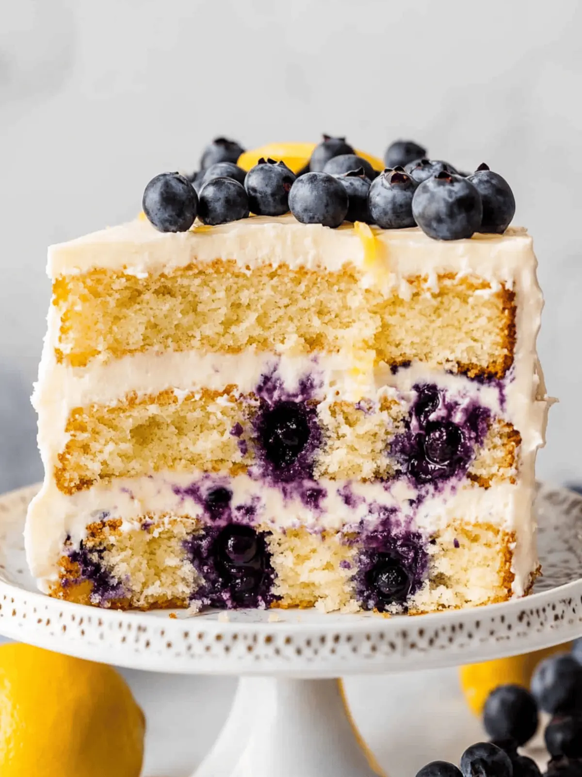 Lemon Blueberry Layer Cake to Brighten Your Spring Desserts