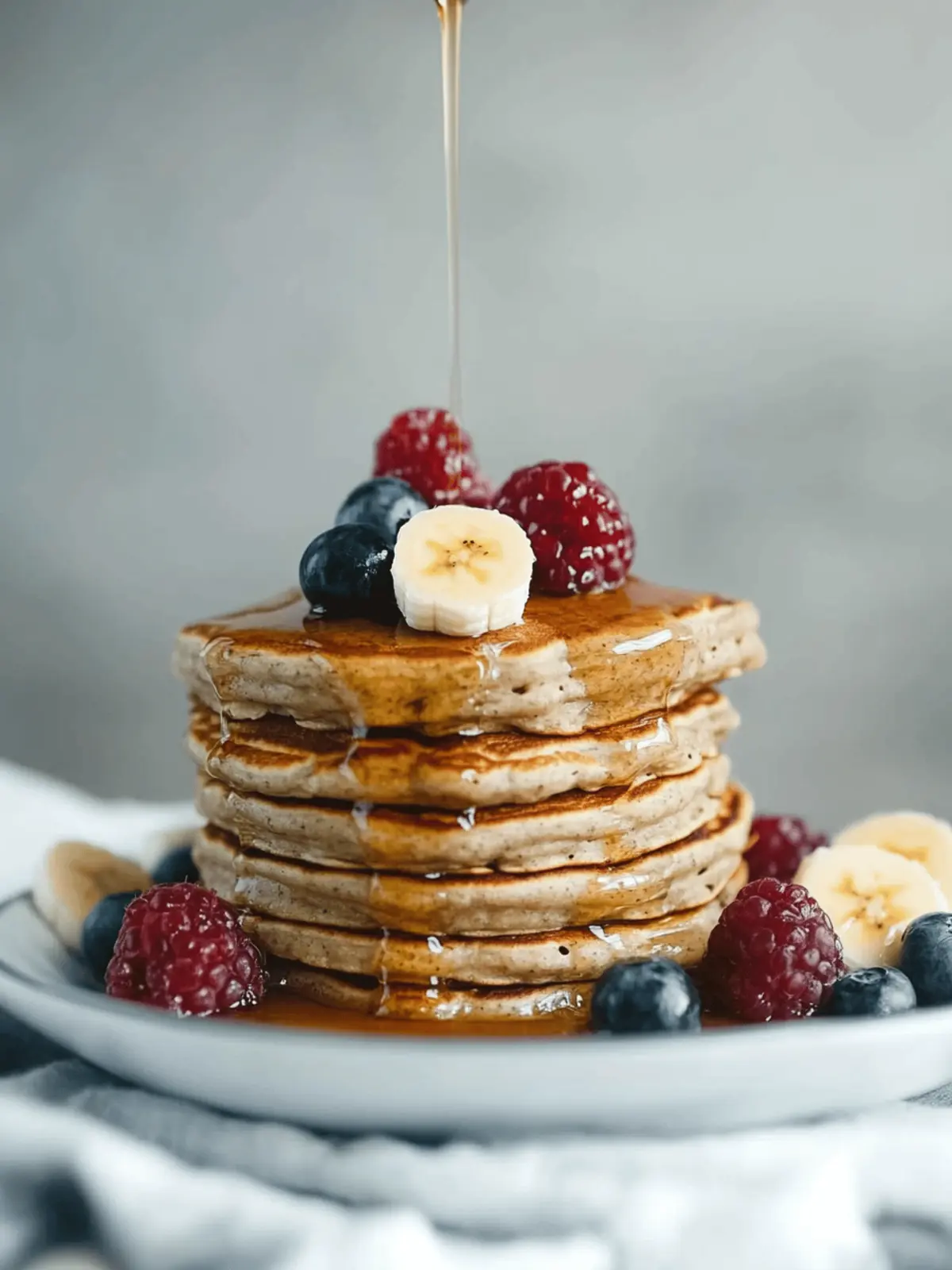 Cottage Cheese Banana Oatmeal Protein Pancakes