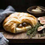 Baked Brie in Puff Pastry with Honey and Fig
