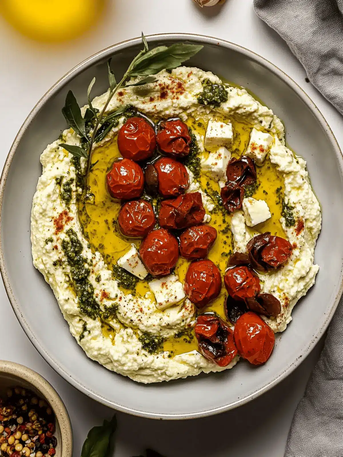 Pesto Whipped Feta Dip