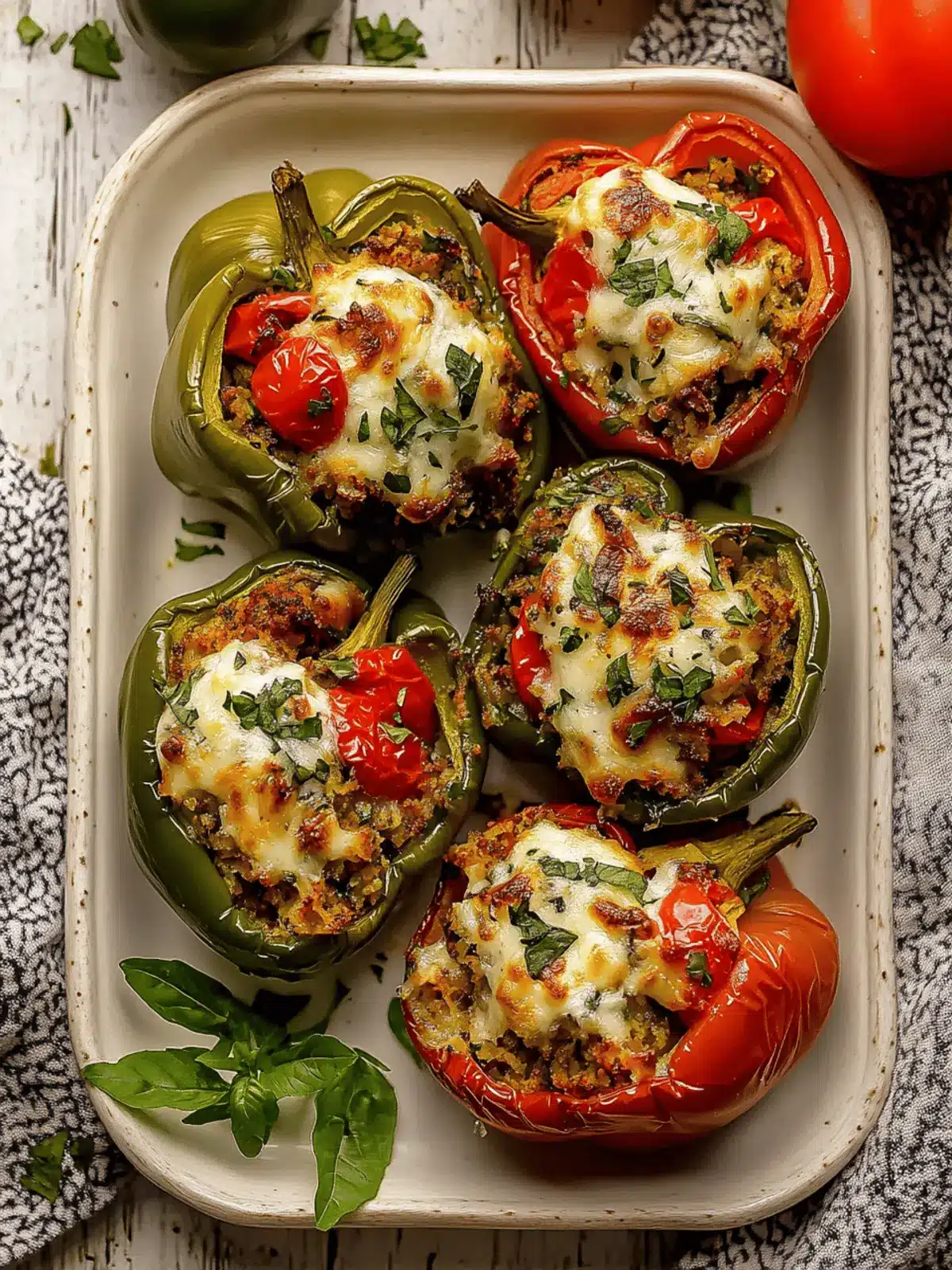 Stuffed Bell Peppers [Vegetarian]