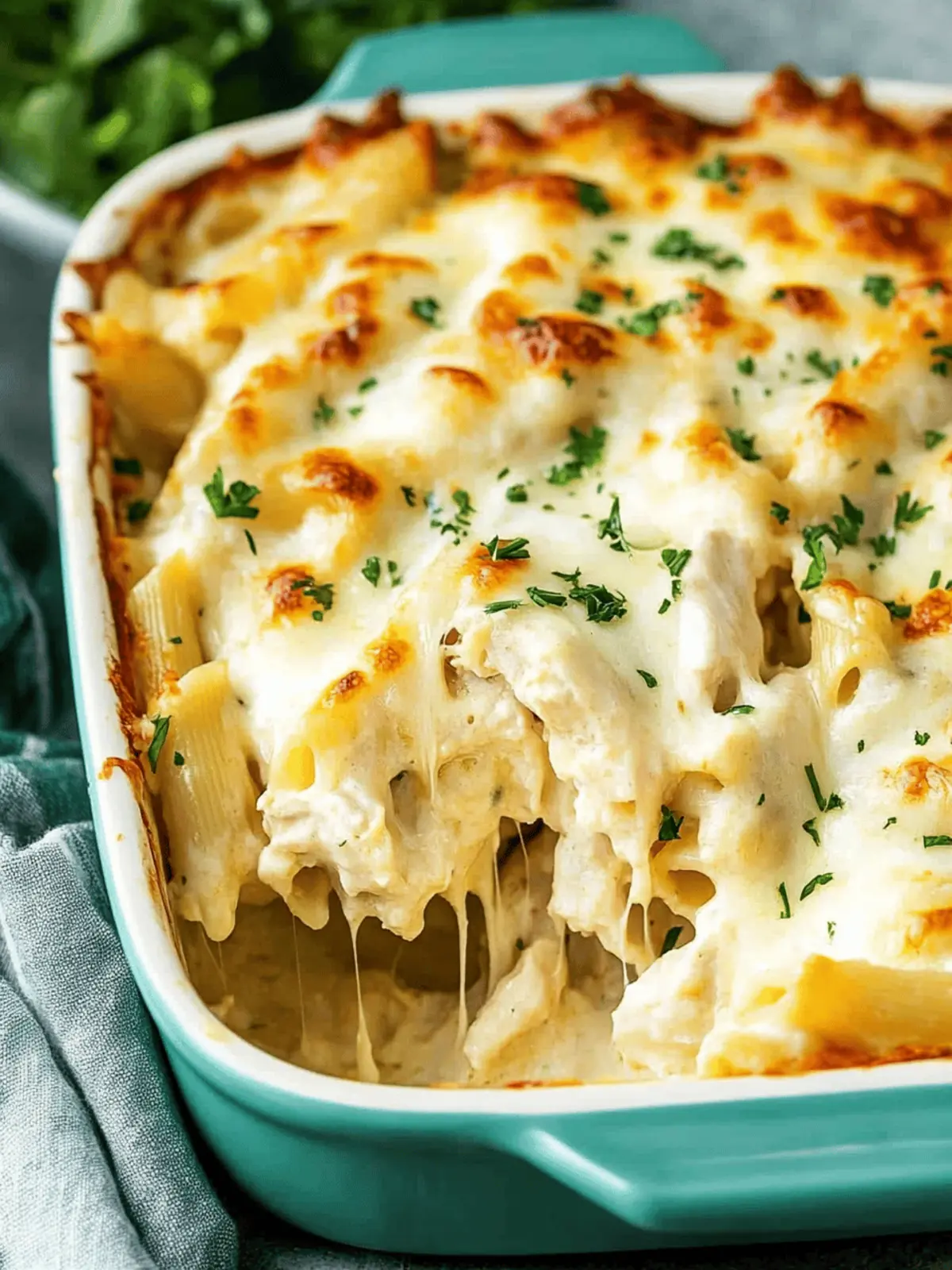 Chicken Alfredo Pasta Bake