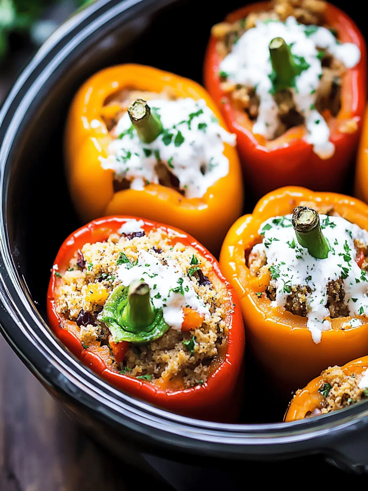 Crockpot Stuffed Peppers